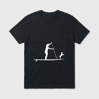SUP Hund Stand Up T-Shirt – Klassisches T-Shirt in Schwarz