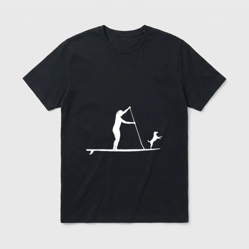 SUP Hund Stand Up T-Shirt – Klassisches T-Shirt in Schwarz