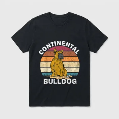 Vintage Continental Bulldog Schweizer T-Shirt – Klassisches T-Shirt in Schwarz