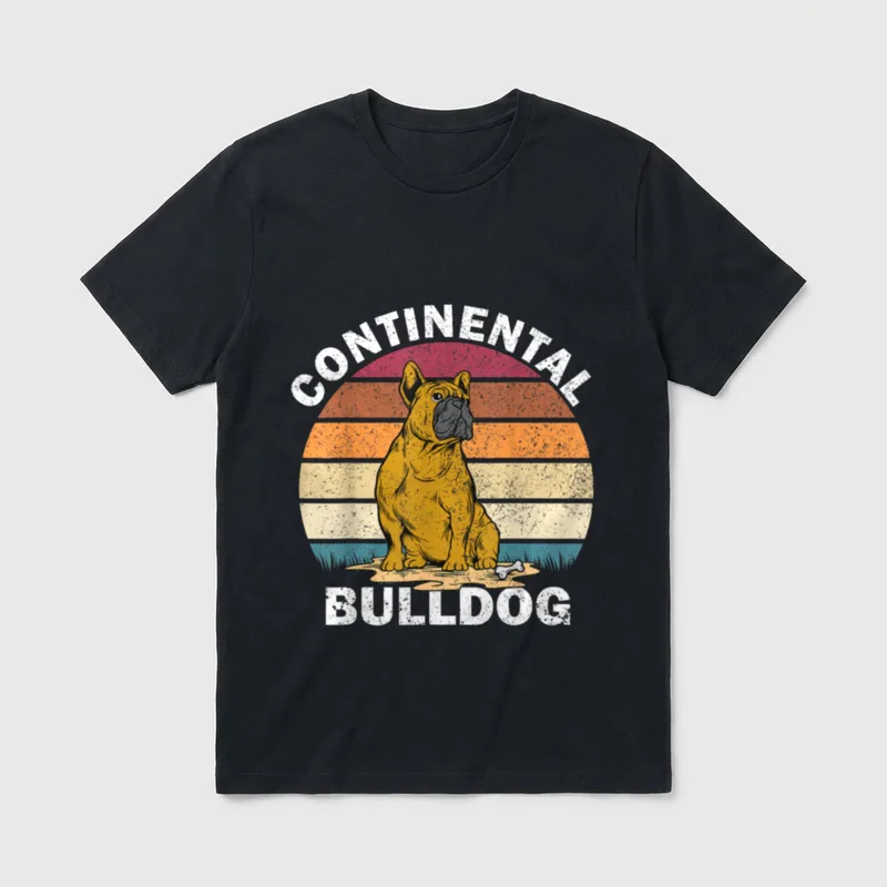 Vintage Continental Bulldog Schweizer T-Shirt – Klassisches T-Shirt in Schwarz