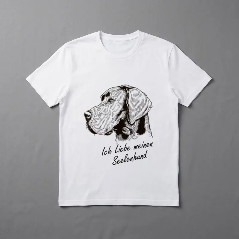 Deutsche Dogge Hund Hunderasse T-Shirt – Klassisches T-Shirt in Schwarz