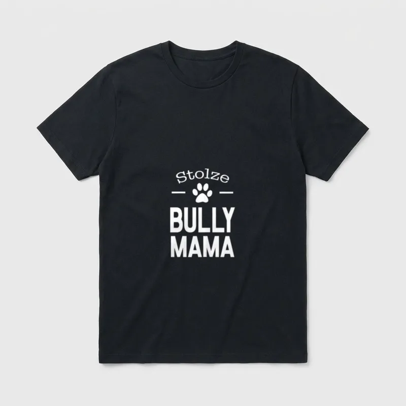 Stolze Bully Mama Dog T-Shirt – Klassisches T-Shirt in Schwarz