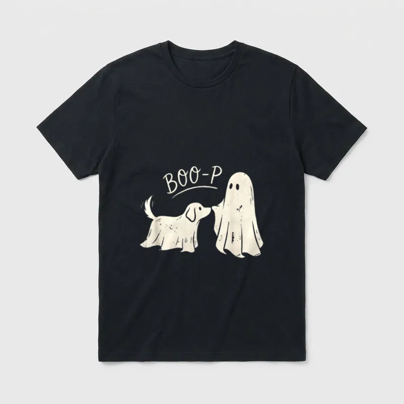 Boo-p Halloween Hund Lustig T-Shirt – Klassisches T-Shirt in Schwarz
