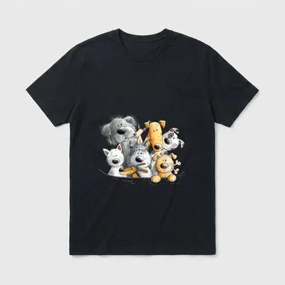 Drolliger Hundehaufen I Hunde T-Shirt – Klassisches T-Shirt in Schwarz