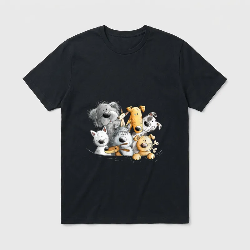 Drolliger Hundehaufen I Hunde T-Shirt – Klassisches T-Shirt in Schwarz