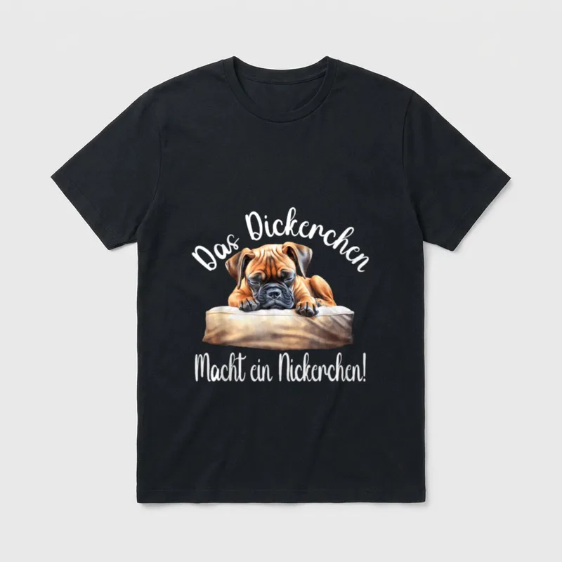 Das Dickerchen macht T-Shirt – Klassisches T-Shirt in Schwarz