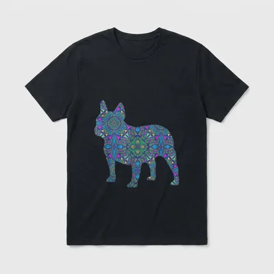 Französische Bulldogge mit Tier-Motiv T-Shirt – Klassisches T-Shirt in Schwarz
