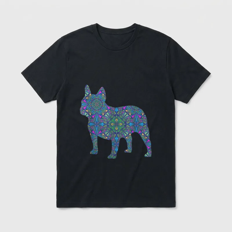 Französische Bulldogge mit Tier-Motiv T-Shirt – Klassisches T-Shirt in Schwarz