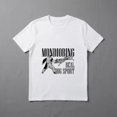 Mondioring Real Dog Sport T-Shirt – Klassisches T-Shirt in Schwarz