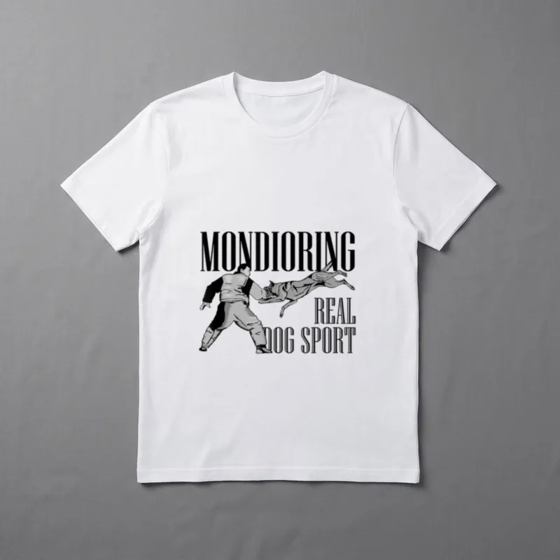 Mondioring Real Dog Sport T-Shirt – Klassisches T-Shirt in Schwarz