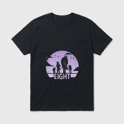 8. Geburtstag Reiterin 8 T-Shirt – Klassisches T-Shirt in Schwarz