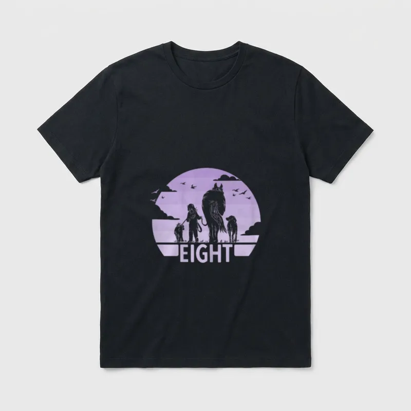 8. Geburtstag Reiterin 8 T-Shirt – Klassisches T-Shirt in Schwarz