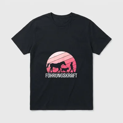 Führungskraft Pferd Hund Reiten T-Shirt – Klassisches T-Shirt in Schwarz