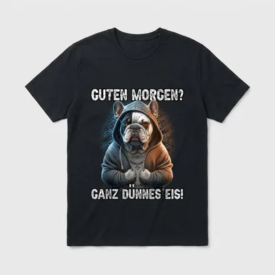 Guten Morgen? Ganz Dünnes T-Shirt 0600 – Klassisches T-Shirt in Schwarz