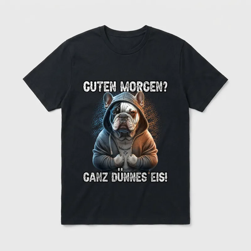 Guten Morgen? Ganz Dünnes T-Shirt 0600 – Klassisches T-Shirt in Schwarz