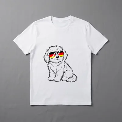 Deutsche Flagge Hund deutsch T-Shirt – Klassisches T-Shirt in Schwarz