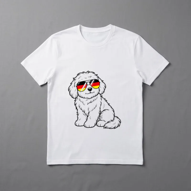 Deutsche Flagge Hund deutsch T-Shirt – Klassisches T-Shirt in Schwarz