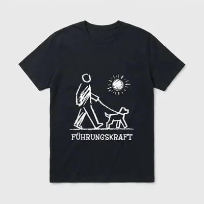 Führungskraft Lustige Hunde Sprüche T-Shirt 0613 – Klassisches T-Shirt in Schwarz