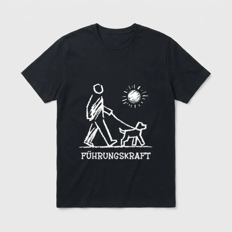 Führungskraft Lustige Hunde Sprüche T-Shirt 0613 – Klassisches T-Shirt in Schwarz