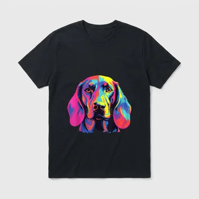 Wasserfarben Farbenfroher Bayerischer T-Shirt – Klassisches T-Shirt in Schwarz