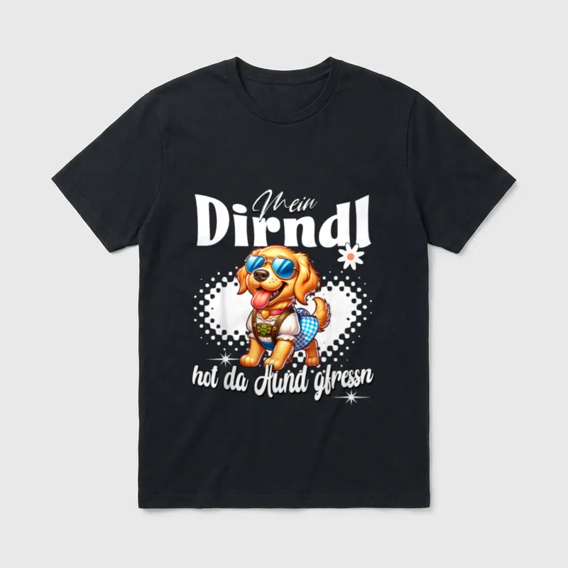 Tracht Outfit Dirndl Ersatz Mein T-Shirt – Klassisches T-Shirt in Schwarz