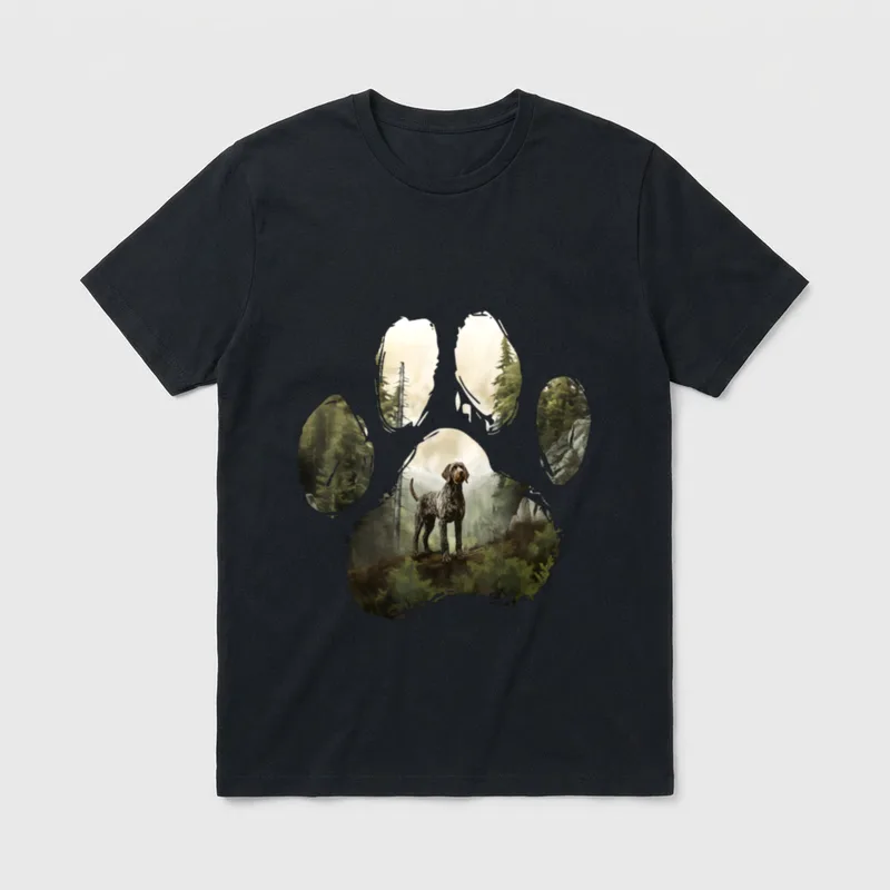 German Wirehaired Pointer Dog T-Shirt – Klassisches T-Shirt in Schwarz