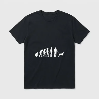 Evolution Hundehalter Lustiges Hundeliebhaber T-Shirt – Klassisches T-Shirt in Schwarz