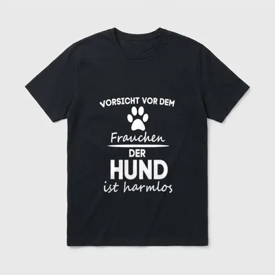 Hunde Vorsicht vor Lustige Hundesprüche T-Shirt – Klassisches T-Shirt in Schwarz