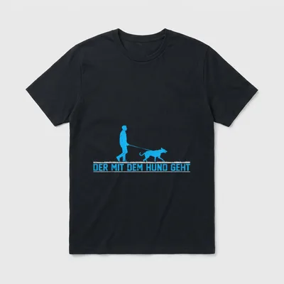 Der Mit Hund Geht Lustige Hundesprüche T-Shirt – Klassisches T-Shirt in Schwarz