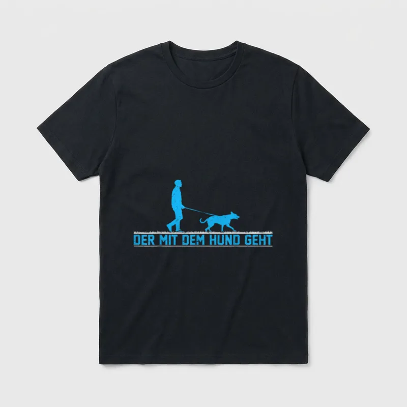 Der Mit Hund Geht Lustige Hundesprüche T-Shirt – Klassisches T-Shirt in Schwarz