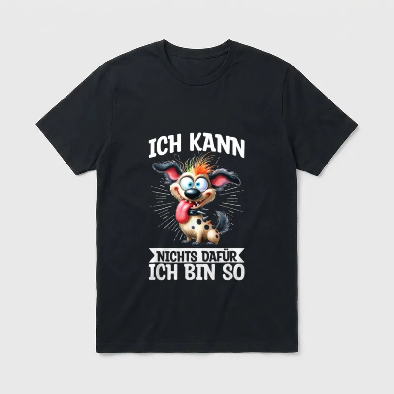 Ich Kann Nichts Dafür T-Shirt – Klassisches T-Shirt in Schwarz