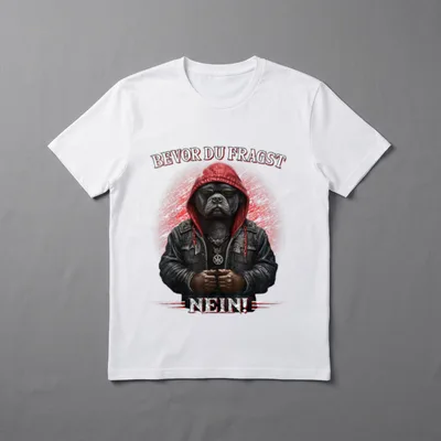 Bevor Du Fragst Nein! T-Shirt 0643 – Klassisches T-Shirt in Schwarz