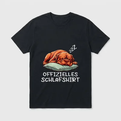 Offizielles Schlafshirt Bordeaux Dogge T-Shirt – Klassisches T-Shirt in Schwarz