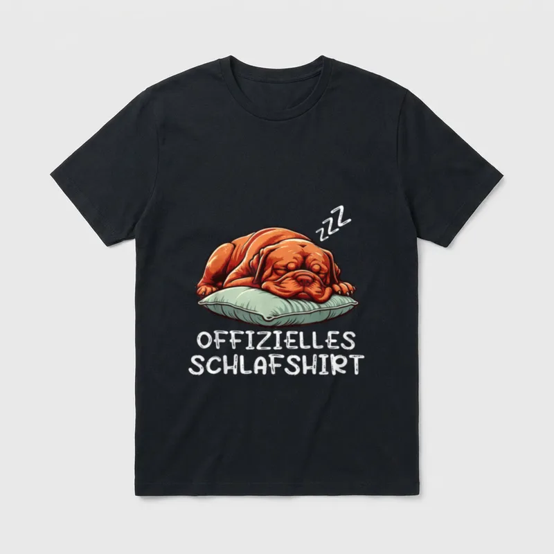 Offizielles Schlafshirt Bordeaux Dogge T-Shirt – Klassisches T-Shirt in Schwarz