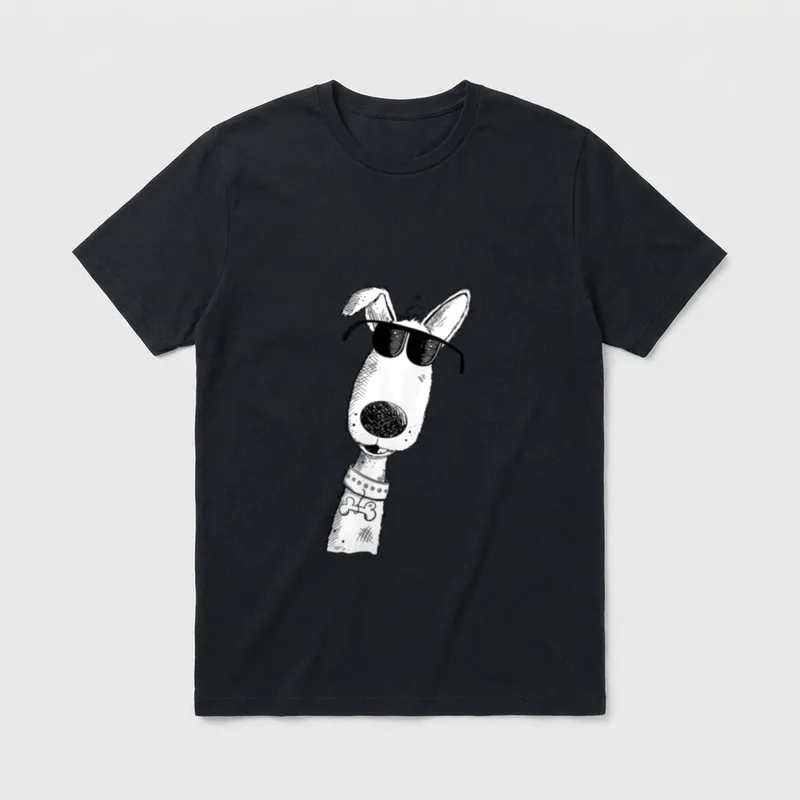 Cooler Hund Mit Brille T-Shirt – Klassisches T-Shirt in Schwarz