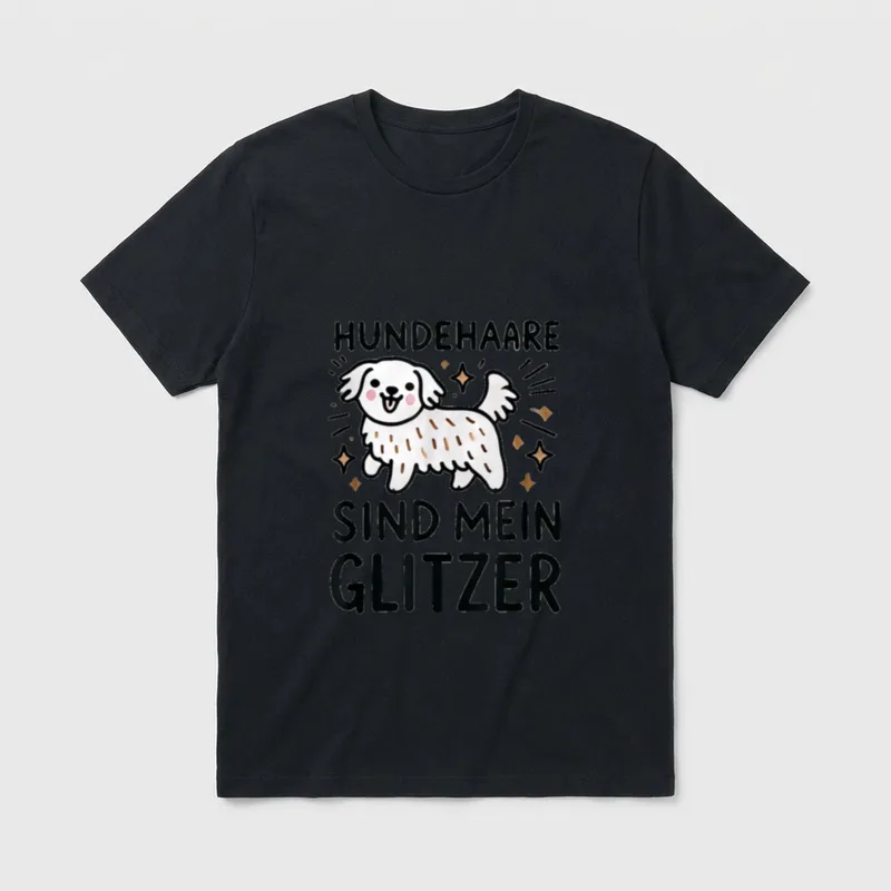 Dog&Love Hundehaare sind mein T-Shirt – Klassisches T-Shirt in Schwarz