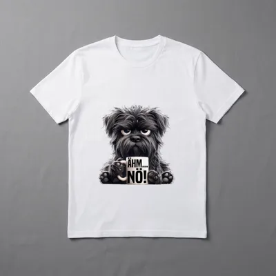 Grimmiger Hund Arbeitskollegen Lustiges T-Shirt – Klassisches T-Shirt in Schwarz