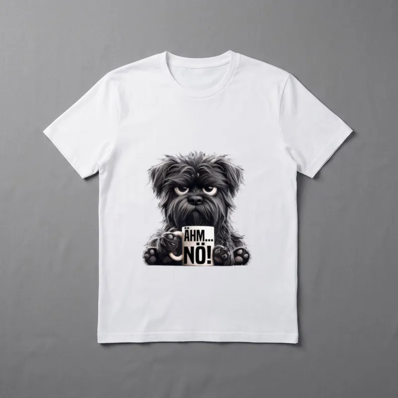 Grimmiger Hund Arbeitskollegen Lustiges T-Shirt – Klassisches T-Shirt in Schwarz