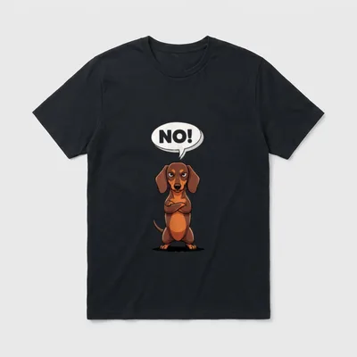 Dachshund Funny Stubborn Dog T-Shirt – Klassisches T-Shirt in Schwarz