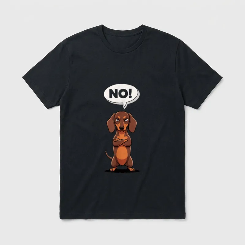 Dachshund Funny Stubborn Dog T-Shirt – Klassisches T-Shirt in Schwarz