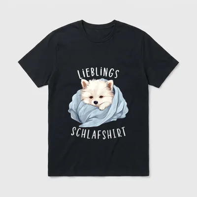 Hund Offizielles Lieblings Schlafshirt T-Shirt 0677 – Klassisches T-Shirt in Schwarz