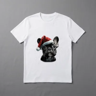 Französische Bulldogge Weihnachten Lustige T-Shirt – Klassisches T-Shirt in Schwarz