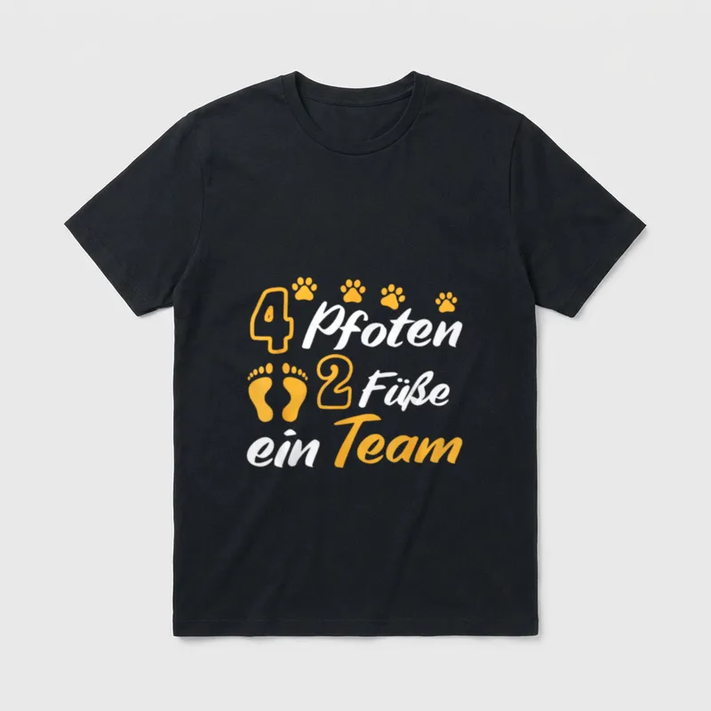Hundebesitzer 4 Pfoten 2 T-Shirt – Klassisches T-Shirt in Schwarz