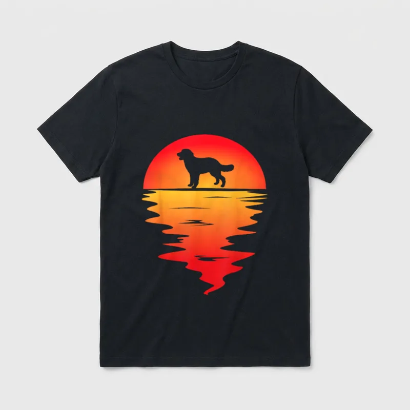 Sunset Hovawart Hund I T-Shirt – Klassisches T-Shirt in Schwarz