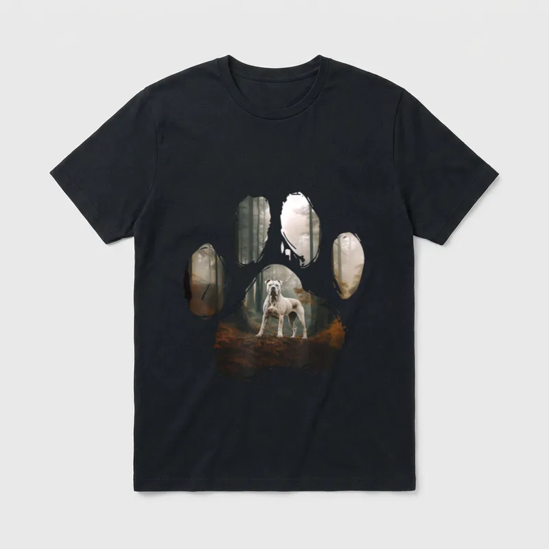 Dogo Argentino Mountain Paw T-Shirt – Klassisches T-Shirt in Schwarz