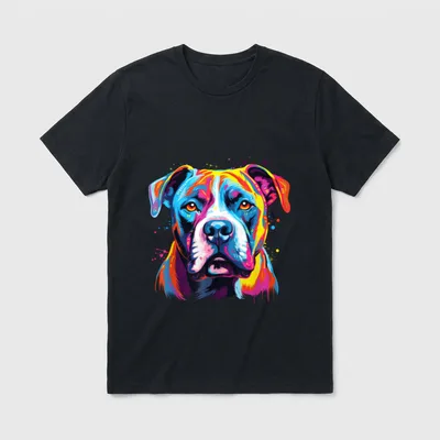 Retro American Bulldog Dog T-Shirt – Klassisches T-Shirt in Schwarz