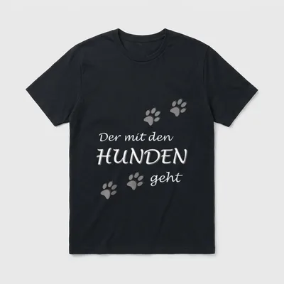 Hund T-Shirt 0705 – Klassisches T-Shirt in Schwarz