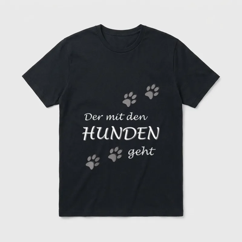 Hund T-Shirt 0705 – Klassisches T-Shirt in Schwarz