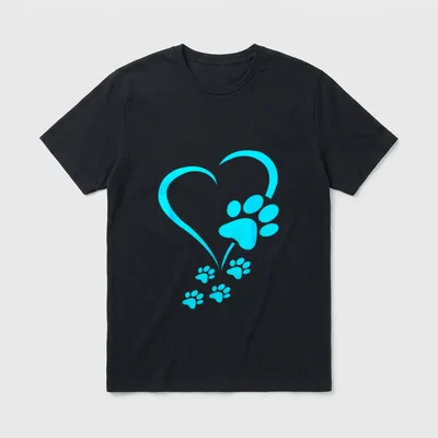 Hundepfotenabdruck Baby Hunde Hundepfoten T-Shirt – Klassisches T-Shirt in Schwarz