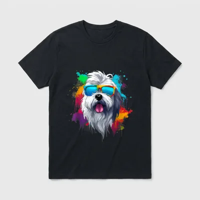 Bobtail Hund Hunderasse Old T-Shirt – Klassisches T-Shirt in Schwarz